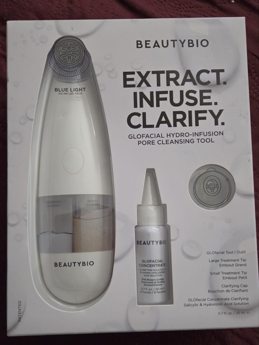 BeautyBio GloFacial Hydro-Infusion Pore Cleansing Tool — White